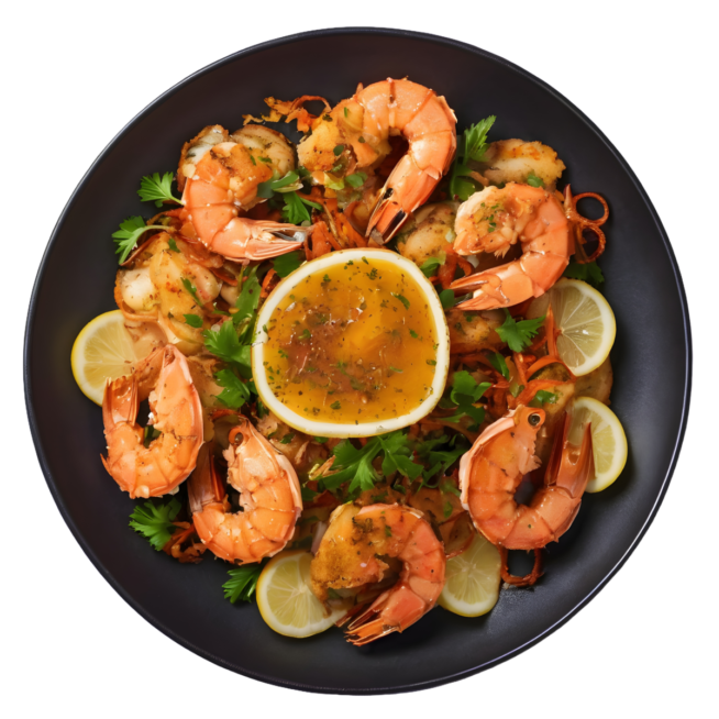 Crevettes avec citron